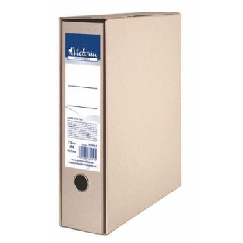   Tokos iratrendező, 75 mm, A4, karton, VICTORIA "Natúr"