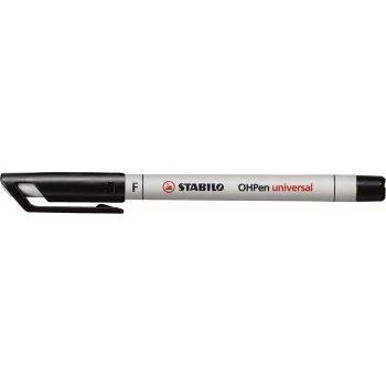  Alkoholmentes marker, OHP, 0,7 mm, STABILO "OHPen F", fekete